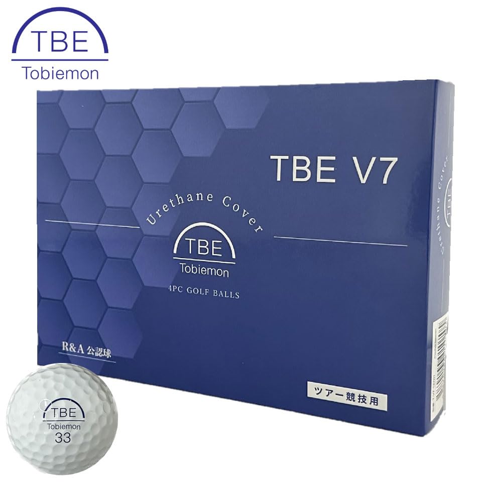 Amazon | ゴルフボール TOBIEMON 飛衛門 TBE V7 4ピース 12個